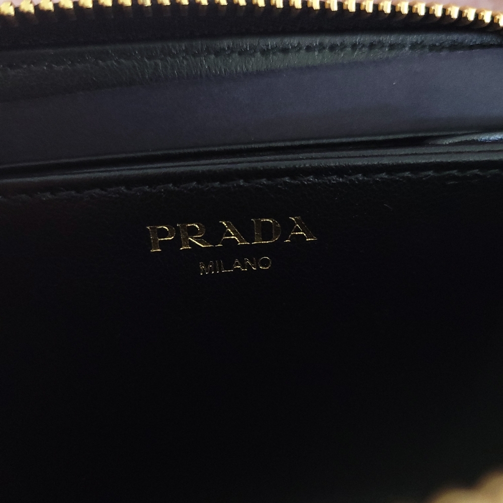 Prada Black Wallet with Gold Accents - Picture 7 of 16